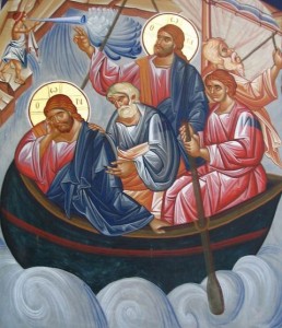 Christ calming the sea