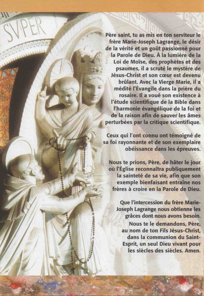 Prière pour la béatification du P. Lagrange3