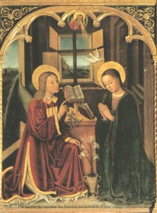 Annonciation du Seigneur Louis Brea (1499) église de Lieuche (Alpes-Maritimes)