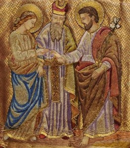 Épousailles de Marie et Joseph (Dos chasuble, basilique de Marienthal)