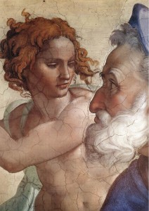 Le prophète Ézéchiel (détail) par Michel-Ange-Chapelle Sixtine 