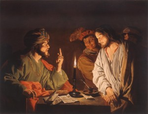 Jésus devant le grand prêtre Matthias Stom (1633)