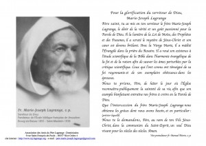 P. Lagrange-Prière
